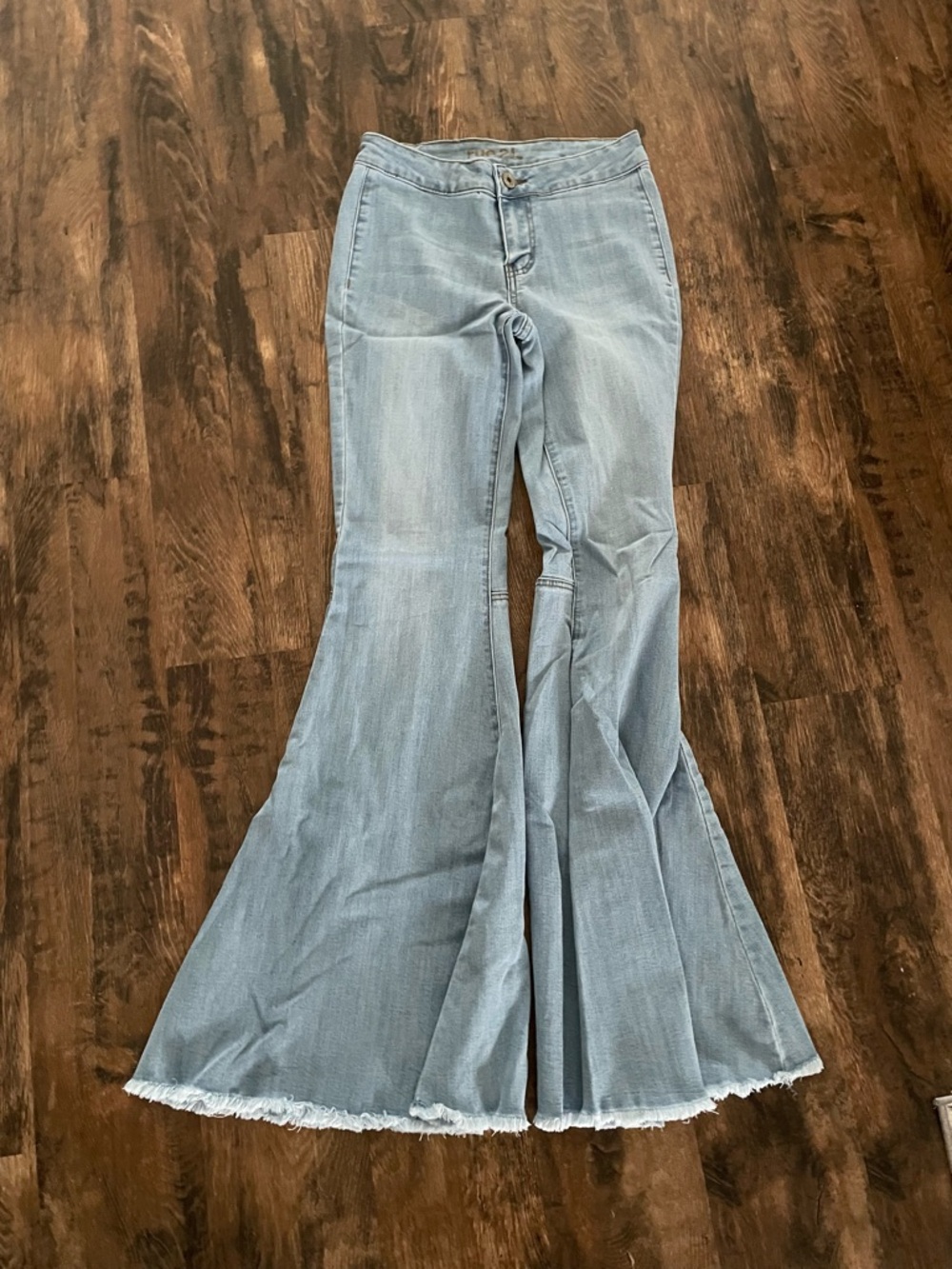 Rue21 Light Blue Flared Wide-Leg Jeans